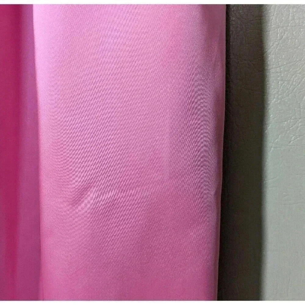 Vintage 1960s Pink Floor Length Gown Dress Bow Maxi Barbie Retro Bridesmaid 60s - Picture 8 of 16